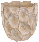 Betónový obal na kvety Plástev, vel. S, béžovo-zlatá