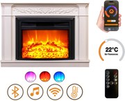 Elektrický krb DLC Torino EF 4, rohový, 900-1800 W, Wi-Fi