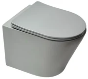 Wc závesné SAT Infinitio s doskou softclose, šedá mat, so zadným odpadom SATINF010RREXPLGRM