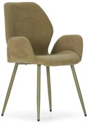 Zelené čalúnené jedálenské kreslá v súprave 2 ks Ansu – Marckeric