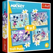 Trefl Puzzle 4v1 Zábavné príhody Mickey Mouse