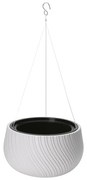 Kvetináč závesný okrúhly  Mika 32 biely