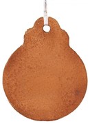 Hnedá vianočná závesná dekorácia perníková guľa - 8*2*10 cm