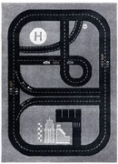 Dywany Łuszczów, Detský kusový koberec Fun Track grey, 80x150, šedá, detská izba