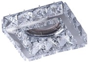 Azzardo AZ4410 - Podhľadové svietidlo ESTER 1xGU10/50W/230V hranatý matný chróm