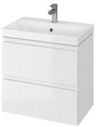 Cersanit S801-227-DSM - Závesná kúpeľňová skrinka s umývadlom MODUO SLIM biela