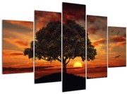 Obraz stromu pri západe slnka (150x105 cm)