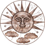 Slnko a oblaky - kovová nástenná dekorácia pr. 65cm