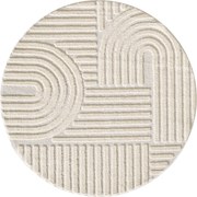 Ayyildiz, Kusový koberec Art 1121 Cream kruh, 160x160 (priemer) kruh, béžová, obývacia izba