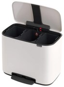 Biely nášľapný oceľový odpadkový kôš na triedený odpad 33 l Bo – Brabantia