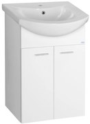 Aqualine Aqualine, ZOJA umývadlová skrinka 50,5x74x30cm, biela, 51055A