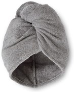 Sivé rýchloschnúce bavlnené uteráky na vlasy v súprave 2 ks 20x13 cm Quick Dry – Catherine Lansfield