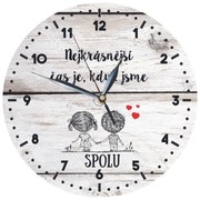 Bohemia Gifts Drevené hodiny - Pro zamilované, 24 cm