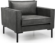 Tmavosivé kreslo z imitácie kože Rate - Scandic