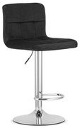 Čierna barová stolička PROT VELVET