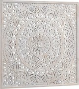 furniture-nabytek.cz - Masívny nástenný obraz Zambezi z mango dreva, lakovaný, šedý – 150×150 cm