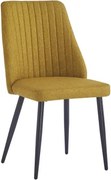 Jedálenská stolička Vicenza, horčicovo žltá látka%