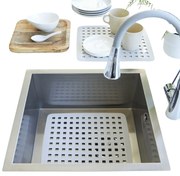 Rotho Ochranná podložka do drezu, sivá HYDRA 31 x 27 cm