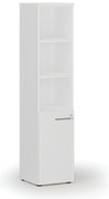 Kombinovaná kancelárska skriňa PRIMO WHITE, dvere na 2 poschodia, 400 x 420 x 1781 mm, biela