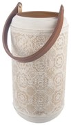 InDecor Kovový svietnik Mandala béžová, 15 x 27 cm, S