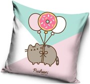 Dekoračný vankúš Mačička Pusheen - motív Kurz lietania - 40 x 40 cm