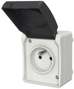 Zásuvka Z/U AQUA PLUS IP54 grey 40114