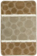 Kúpeľňový koberček SIENA béžový, bodky / pruhy