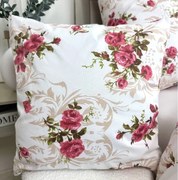 INTERMEDIC SK Obliečka na vankúš Romantická ruža 40x40 cm – 100 % bavlna, zips, slovenský výrobok
