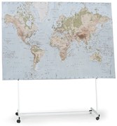 Pojazdný kovový stojan na tabule, 800 - 1400 x 680 x 1520 mm