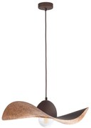 Luster na lanku KAPELLO 1xE27/60W/230V pr. 55 cm hnedá/medená