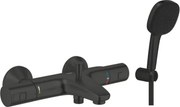 Vaňová batéria Grohe so sprchovým setom 150 mm matná čierna GBAL5
