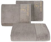 BAVLNENÝ UTERÁK EVA MINGE GAJA 70X140 CM SIVÁ