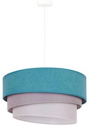 Duolla - Luster na lanku TRIO 1xE27/15W/230V pr. 45 cm tyrkysová/šedá/biela