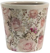 Keramický obal na kvetináč s ružami Rosien S - Ø12*11 cm