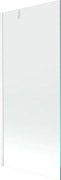 Mexen Next vaňová zástena jednokrídlová 80 x 150 cm, Transparentné, Biela - 895-080-000-00-00-20