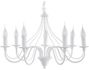 Luster na reťazi MINERWA 7 7xE14/40W/230V biela