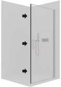 Cerano Porte, stenový profil 190 cm pre inštaláciu do niky pre dvere a zásteny Porte L/P, čierna matná, CER-CER-476318