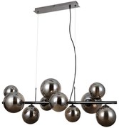 ITALUX PND-406007-10A-BCR - Luster na lanku CANELLO 10xG9/5W/230V čierna