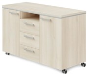 Mobilný kontajner TopOffice Premium 120 x 50,4 cm, agát svetlý