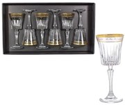 BOHEMIA PRESTIGE DORATO POHÁR NA VÍNO 300ML SADA 6 KS