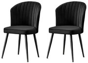 Súprava jedálenských stoličiek Rubi Black, 2 ks