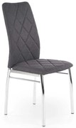 Jedálenská stolička Sabrina, sivá / strieborná