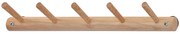 Drevený vešiak s háčikmi Gc7316-5 prírodný