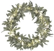 LED vianočný veniec 25× LED, napájanie 3× AA, priemer 35 cm