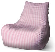 Sedací vak Bean ružové pruhy - detský, ružová