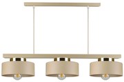 Závesný luster IGNIA na lanku 3xE27/60W/230V béžová/zlatá