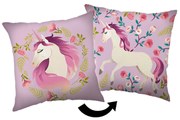 Detský dekoračný vankúš 40 × 40 cm - Unicorn Flowers