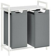 Kôš na bielizeň REX biela/sivá