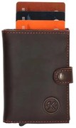 Tmavohnedá kožená peňaženka s RFID ochranou "Protect"