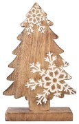 4Home Dekorácia z mangového dreva Snowflake Tree, 33 cm